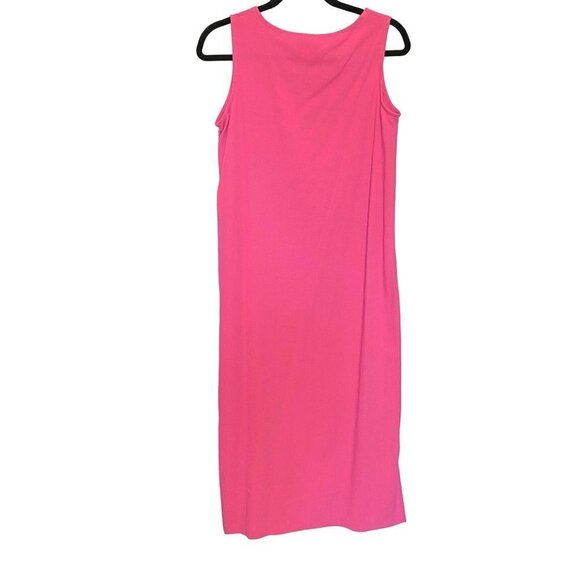 Teddi Pink Maxi Dress Women's Size PS Gauzy Crepe Fabric Needlepoint Design NWT - Picture 3 of 11